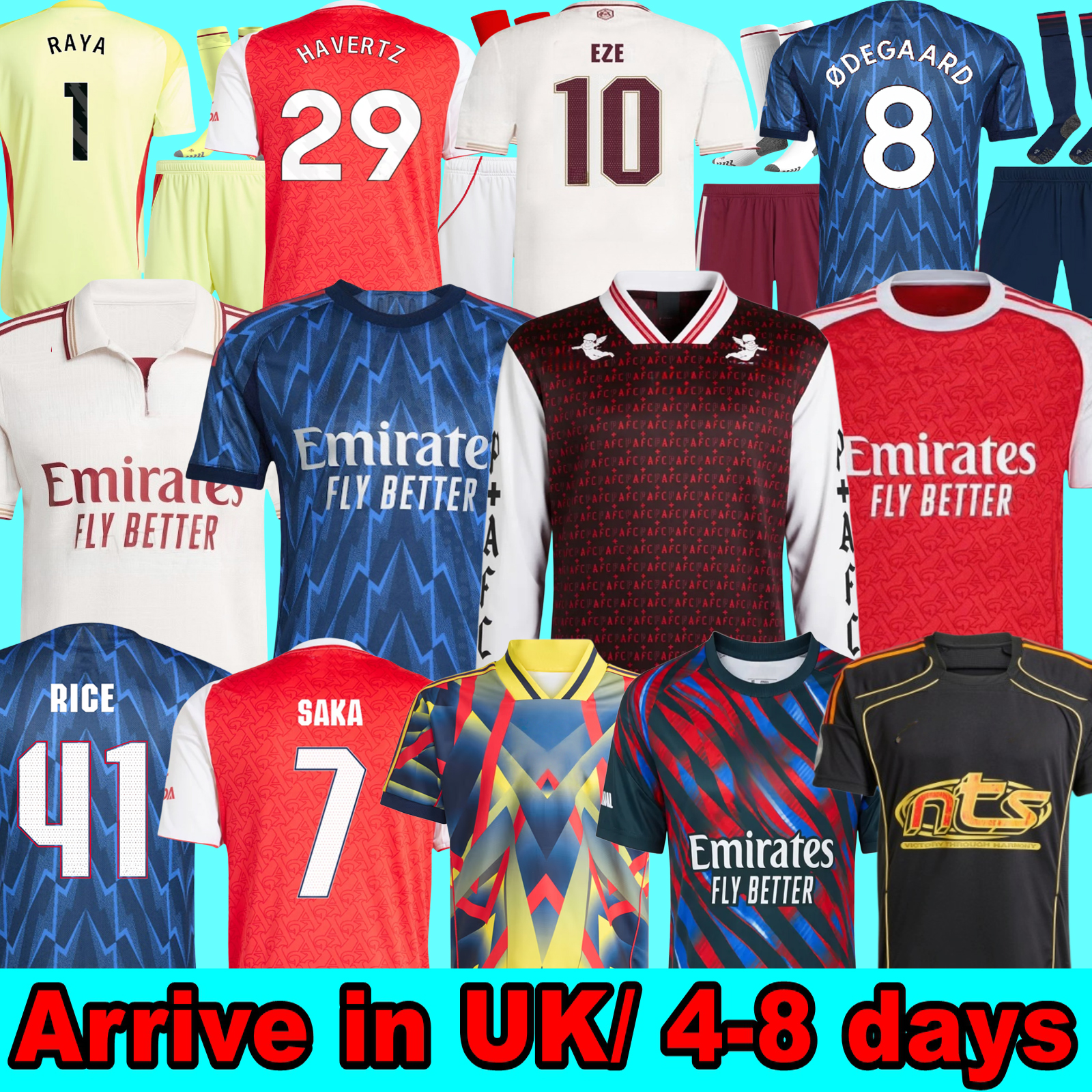 Arsenal soccer jerseys Gyokeres 25 26 Norgaard Zubimendi CALAFIORI RICE SAKA STERLING J.TIMBER MARTINELLI RUSSO football ODEGAARD VIEIRA SALIBA HAVERTZ Eze