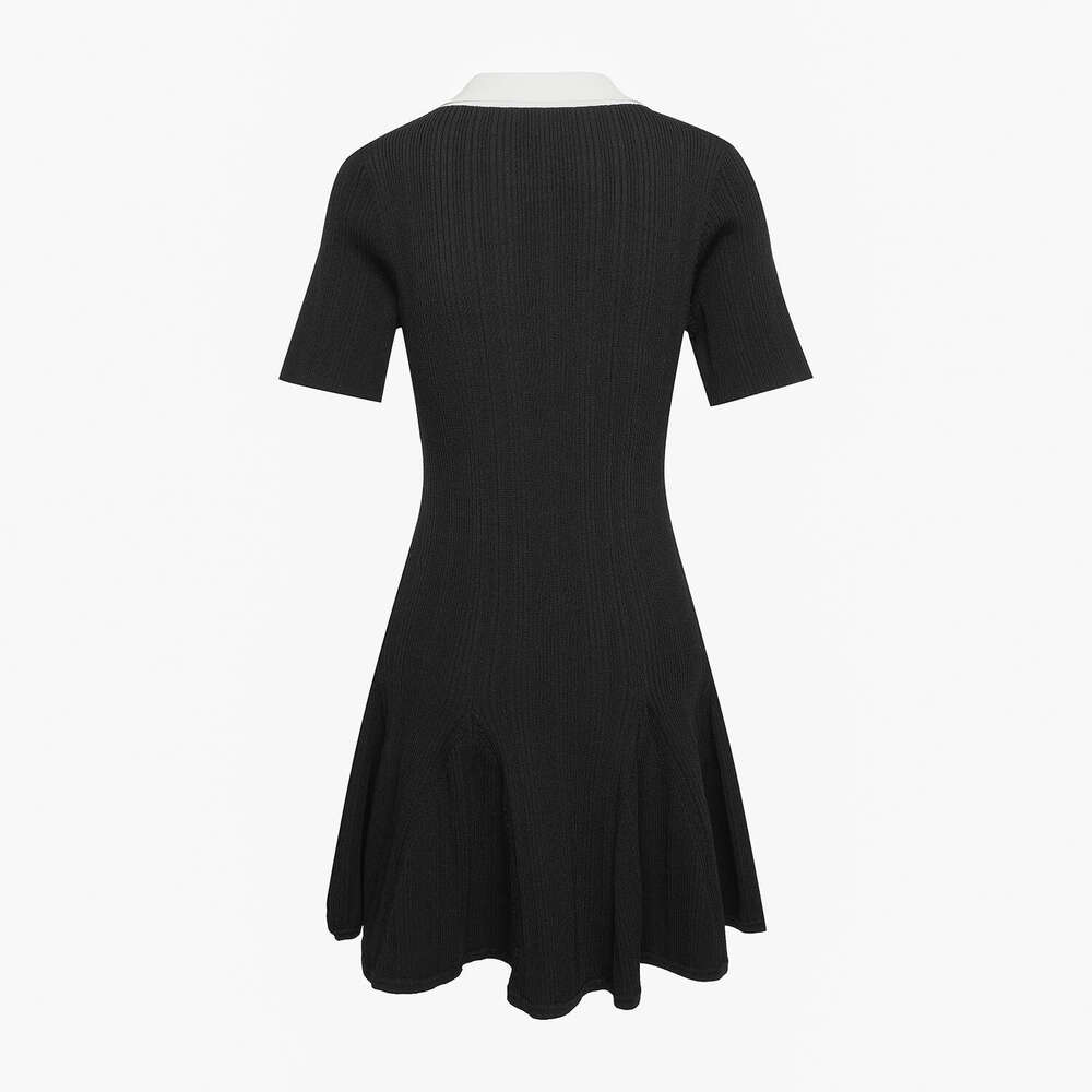 2026 autumn new elegant social style lapel knit women's waist cinched slim fit mermaid dress