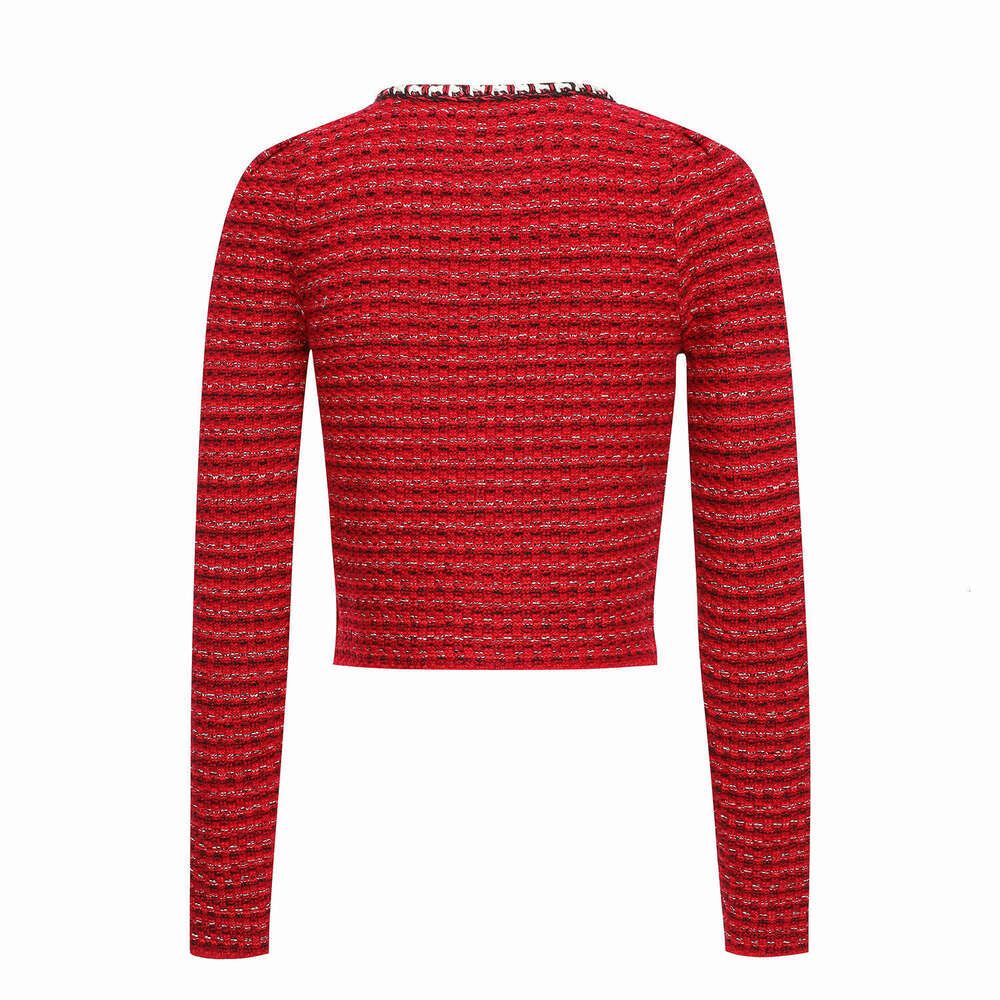 2026 Autumn New Style Red Bow Wool Knitted Cardigan Jacket and Skirt Two Piece Set for Women