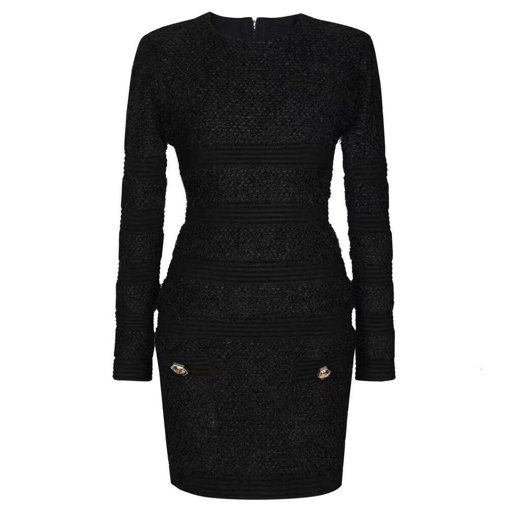 Autumn slim fit fashionable niche women's knitted dress 2026 winter sexy women's dress