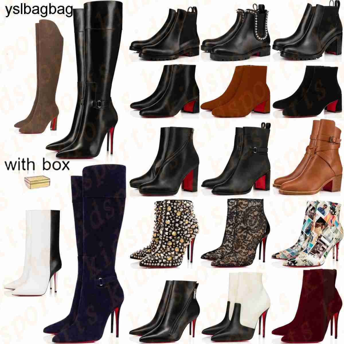 christian louboutinshoe louboutinheel red bottom men women louboutin heels loubitons loboutin boots shoes designer heels high heel Black Leather Ankle Marti T78V