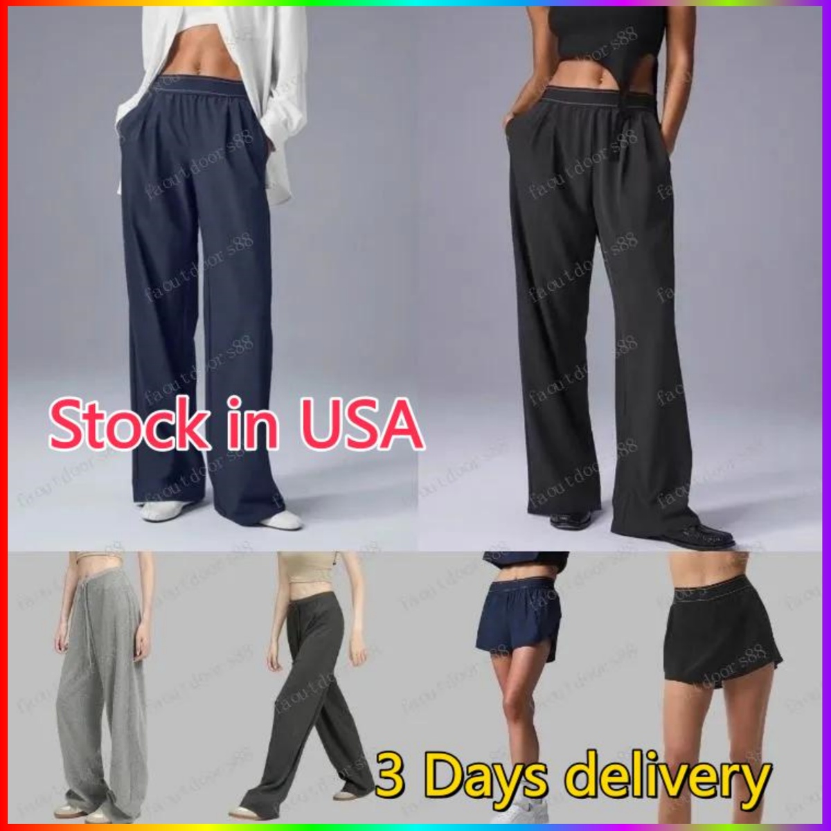 Designer Yoga Sports Pants Womens High-Waist Full-length Dance StudioTrousers Straight-Leg Suit Up Trouser Fashion Jogger Sweatpants