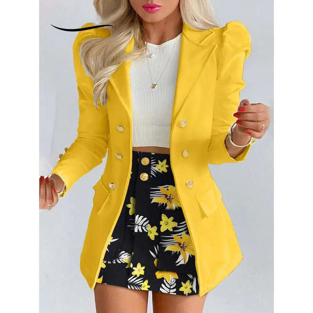Spring and Autumn Fashion Casual Dress Set Women's Sports Jacket Skirt Elegant