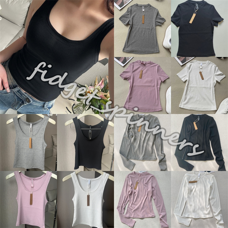 Women's Shirts Fashion Designer Summer Top Classic Women Vest Daily Beach Long Short-sleeved Clothing 34370
