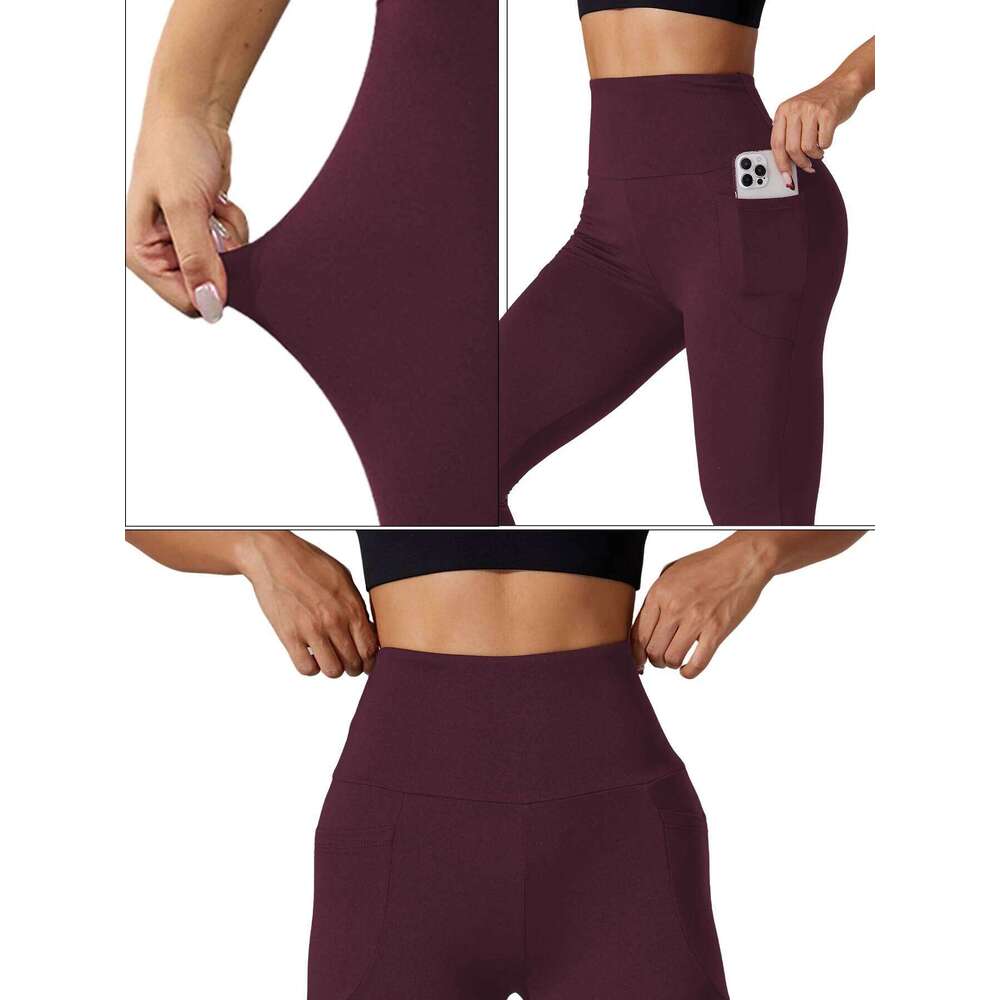 High Waisted Leggings with Pockets Women Super Soft Tummy Control Yoga Workout Running Casual Home Wear 26Y0313