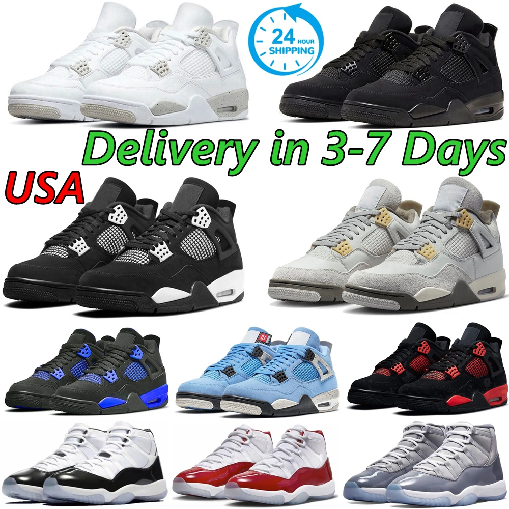 Designer Basketball Shoes 4s and 11s for Women Military Sail Red Black cat 2026 Cement Yellow Thunder White Oreo Cool Grey Gamma Blue University Seafoam Men