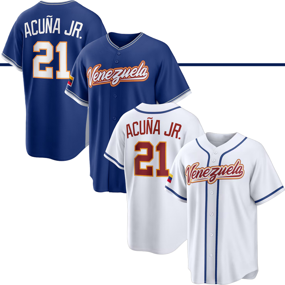 2026 Team Venezuela Baseball Jersey Miguel Cabrera Ronald Acuna Jr Luis Arraez Jackson Chourio Salvador Perez Eugenio Suarez Willson Contreras William Contreras