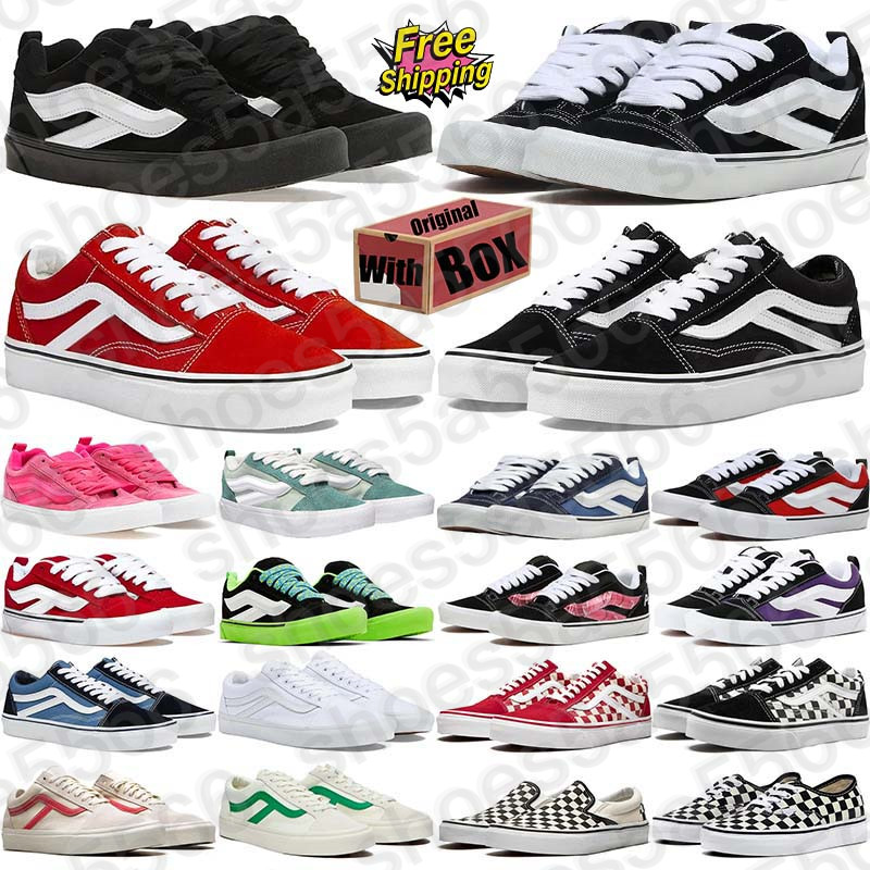 Free Shipping With Box Designer van vanssneakers vansy knu old vansknu skools sneakers Shoes canvas chaussure skateboard mens womens trainers Plate-forme
