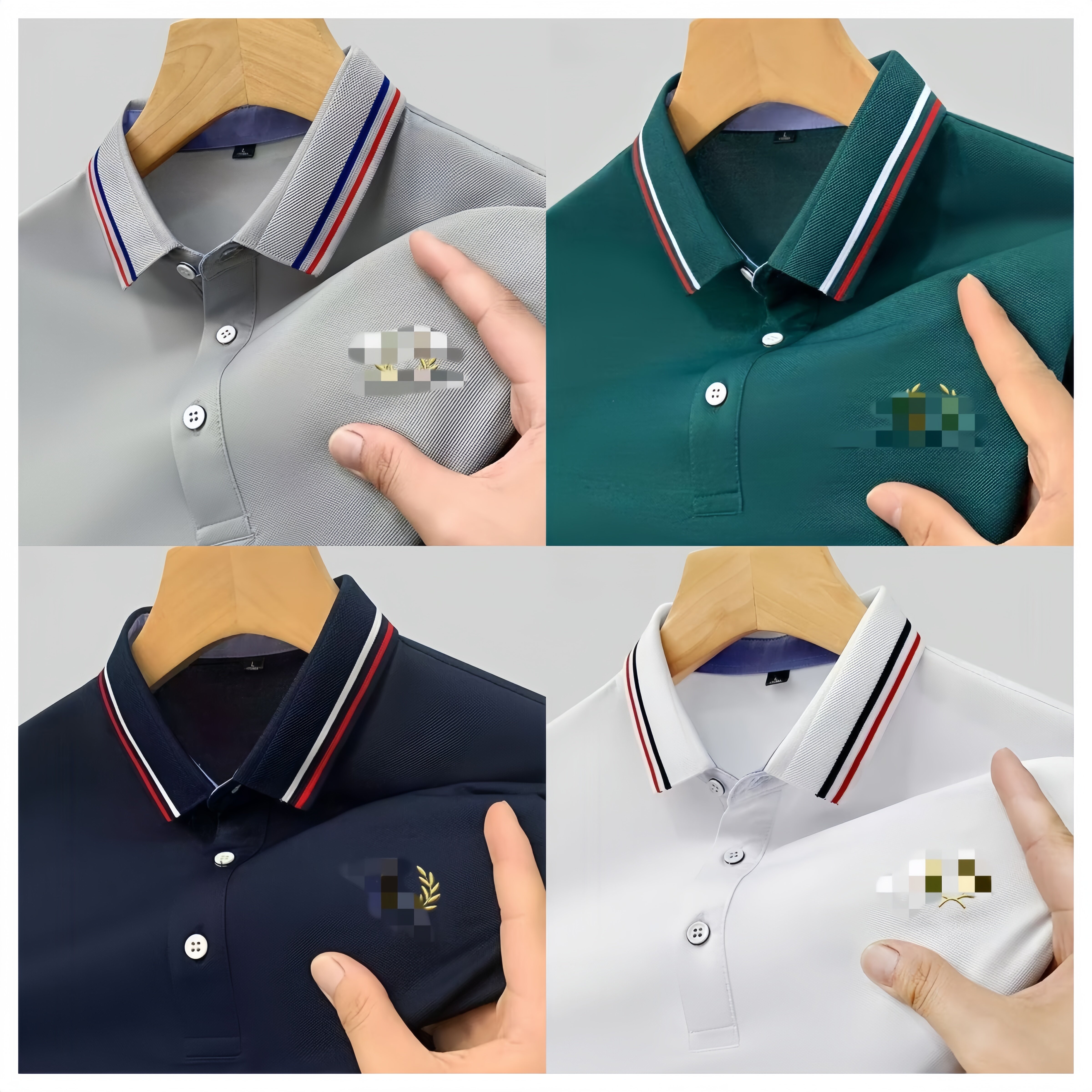 With Logo Men Polo Shirt UK Laurel Wreath Embroidery GB FP Brand Designer Summer Polo Shirt Boy Men Woman Man 2026 Quick Dry Breathing