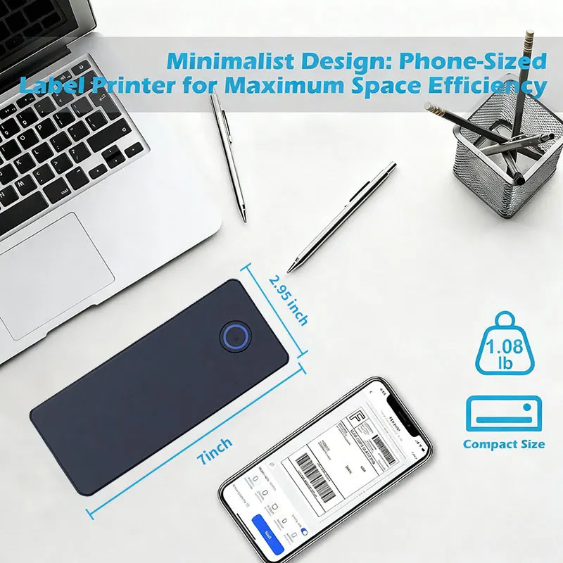 Wireless Bluetooth Thermal Label Printer 4x6 Support Android Mac Windows 260121