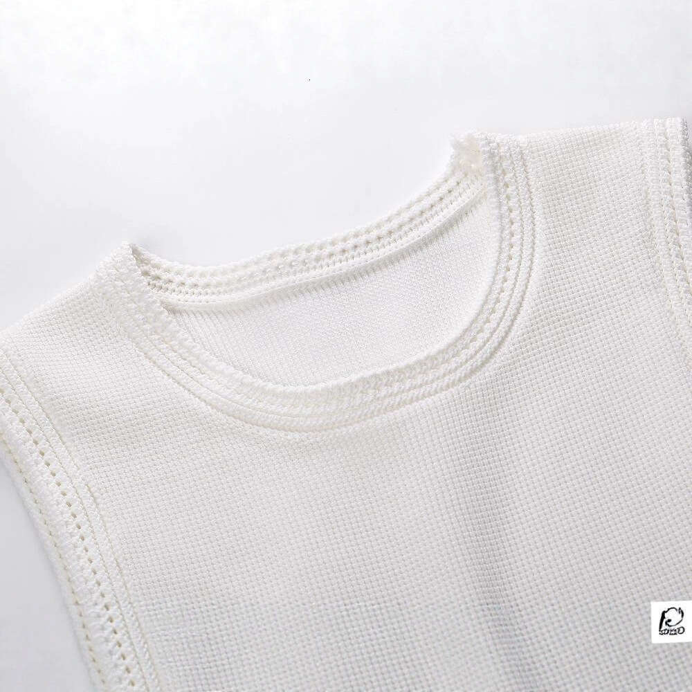2026 Spring French Elegant Mature Simple Style White Tassel Knitted Vest Dress Women's Wear
