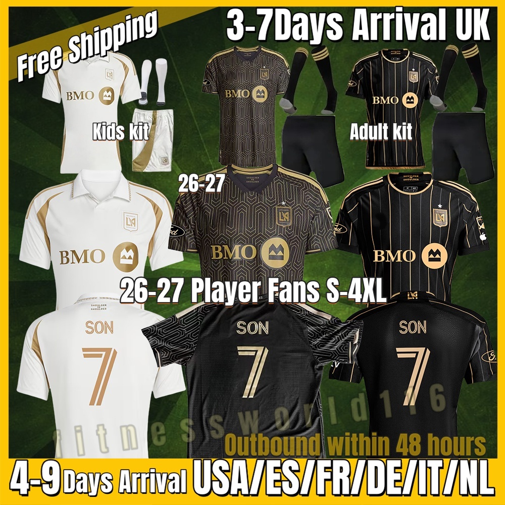 xxxl 4xl 2026 27 SON Los Angeles FC 26 27 LAFC soccer jerseys GIROUD CHIELLINI ACOSTA D.BOUANGA KAYE ROSSILA CHICHARITO RIQUI PUIGVELA Football shirts men kids S-4XL