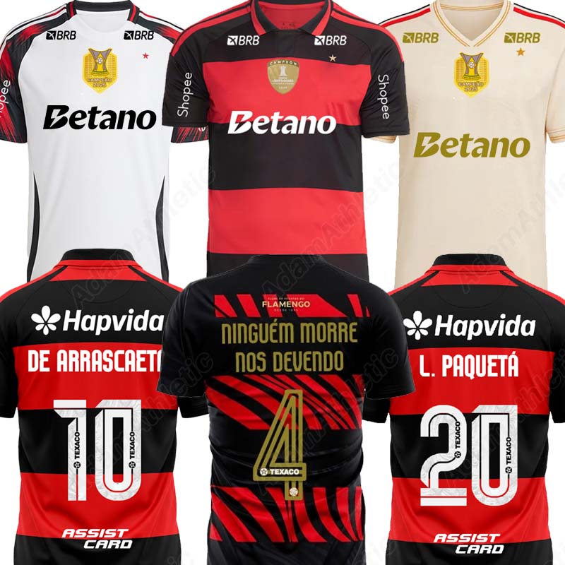Flamengo jerseys 26 27 L.PAQUETA DE ARRASCAETA flamengo women kids football shirts 2026-27 PEDRO DE LA CRUZ soccer jersey player version