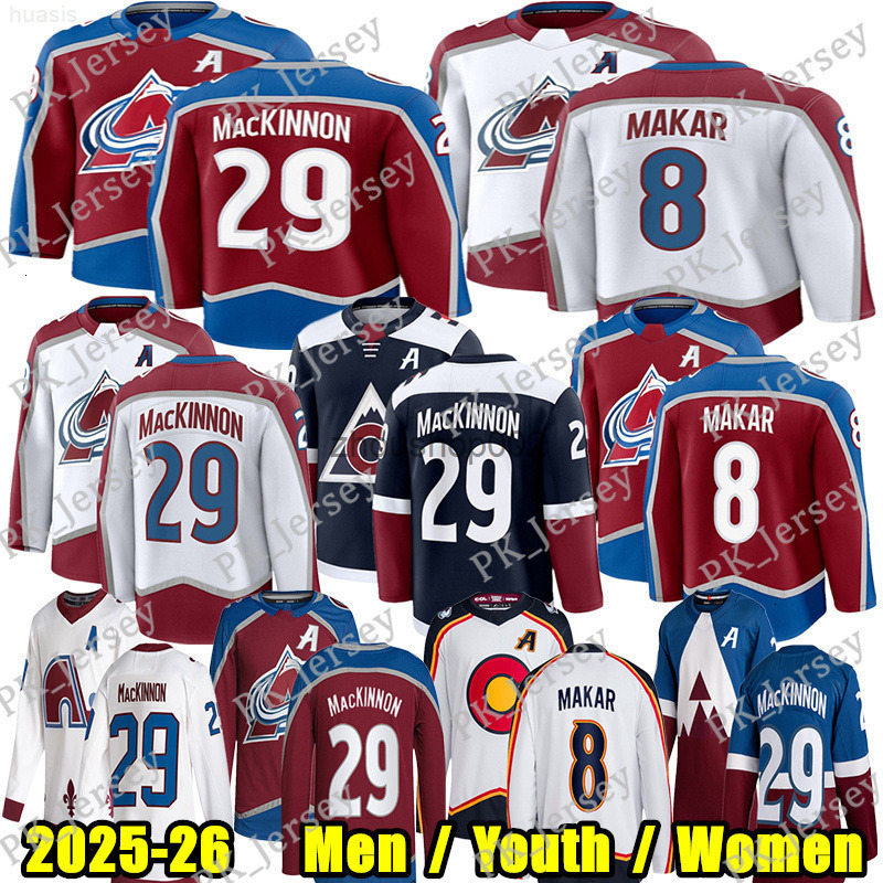 29 Nathan MacKinnon colorado hockey jersey avalanches jersey 8 Cale Makar Brent Burns Gabriel Landeskog Brock Nelson Sakic Valeri Nichushkin Devon Toews jerseys