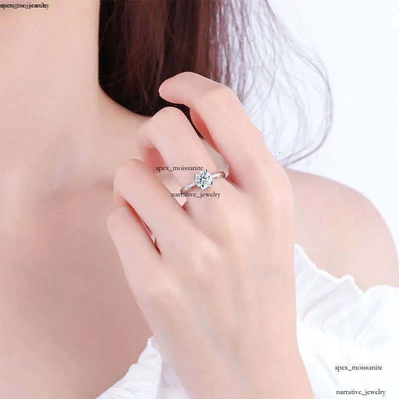 luxury rings designer women 925 sterling silver inlaid VVS1 pass diamond tester moissanite for womens engagement wedding ring luxe jewelry woman US si