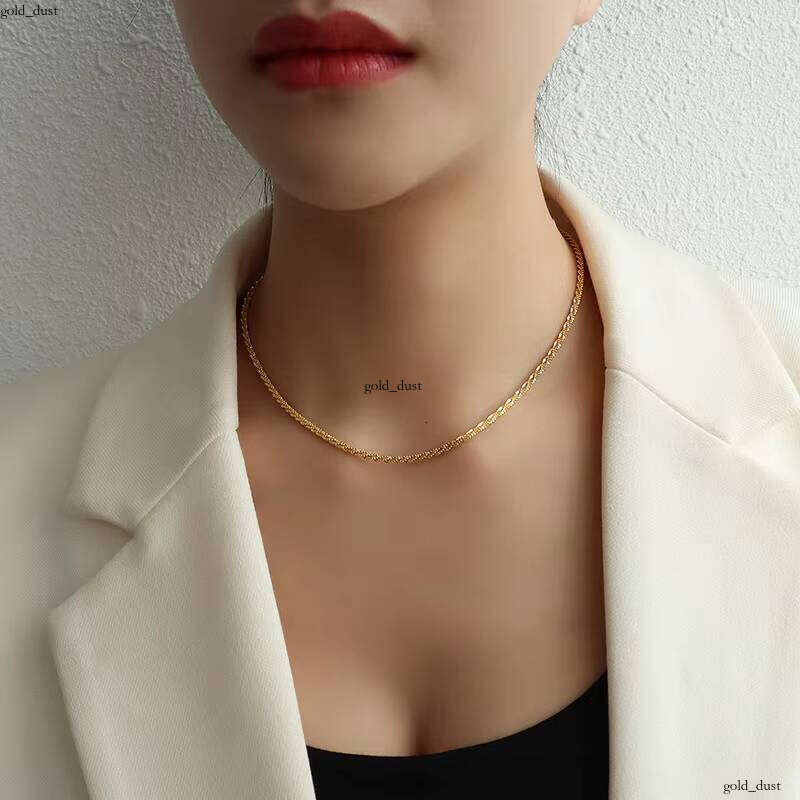 VVS Moissanite Sterling Silver Glitter Women's Long Chain Necklace