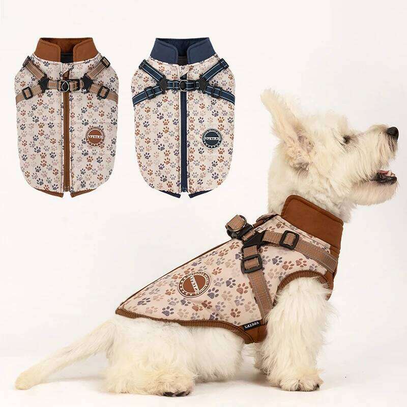 Famous brand PP Cotton Thick Pet Reflection Warm Coat Small And Medium sized Windproof Vest Clothes for Dog pupakaIK