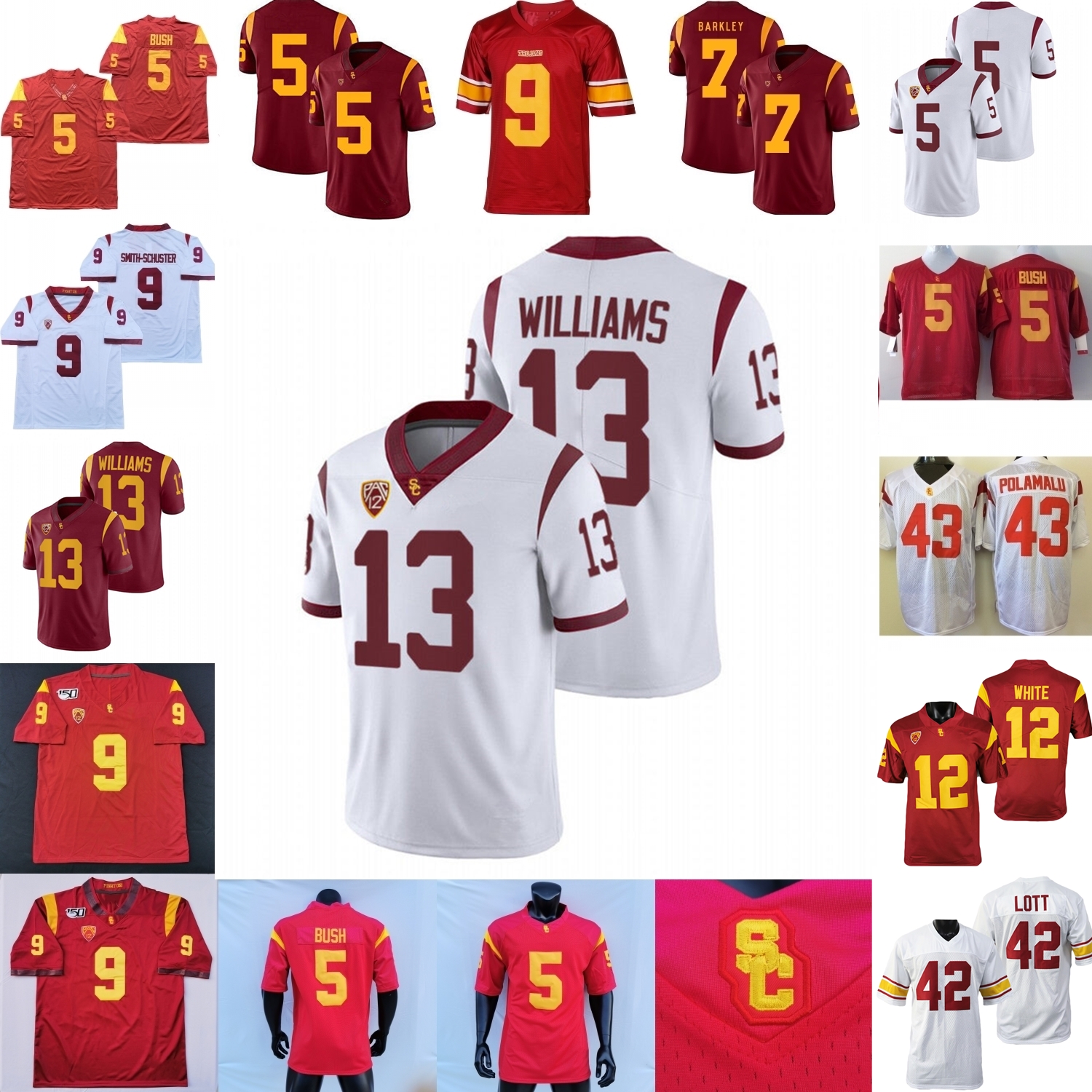 2026 USC Trojans Southern California Football Jersey College Miller Moss Woody Marks Quinten Joyner Caleb Williams Eric Gentry Lake McRee Bush Jackson Hudson