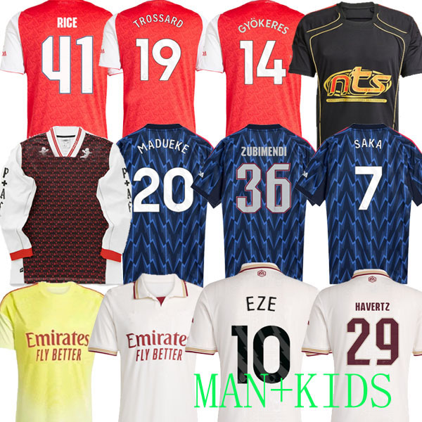 SAKA GYOKERES HAVERTZ RICE soccer jerseys 25 26 27 2026 Trossard Zubimendi MADUEKE CALAFIORI Norgaard ODEGAARD MARTINELLI 2025 SPECIAL MERINO football shirt EZE