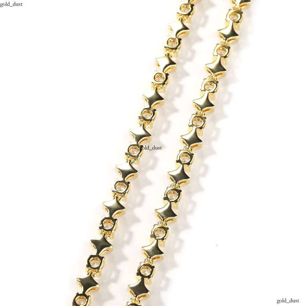 VVS Moissanite UWIN High-Quality Iced Out 5A CZ 6mm Tennis Star Party Chain Bracelet for Women and Men