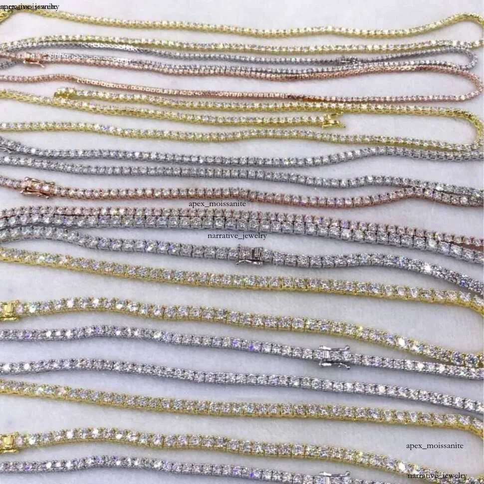 Designer necklaces for women fashion designer Pendant Necklaces Hip Hop 925 Silver VVS Moissanite Diamond Necklace Jewelry tennis chain 93