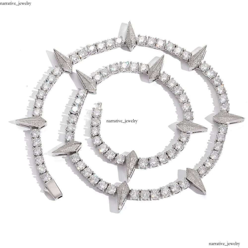 VVS Moissanite Iced Out Hip Hop Jewelry Leopard Claw Pendant Necklace With 5mm Tennis Chain