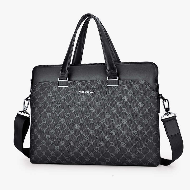 Luxury Shoulder Bags Men S Wear Resistant PVC Briefcase Inch Laptop Large Capacity Bag SENYY
