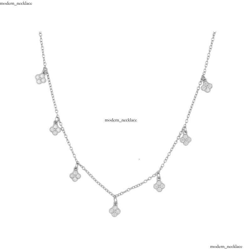 Premium Jewelry 925 Silver Four-Leaf Pendant Elegant VVS Moissaniteia Clover Charm Necklace 18k Gold