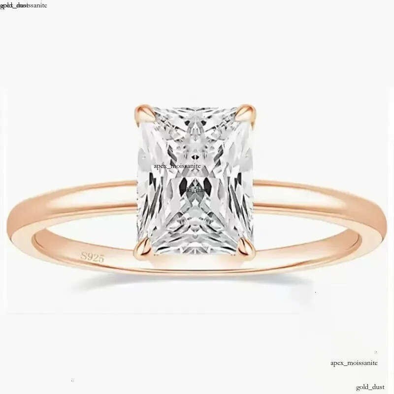 Custom Vvs Lab Grown Created Diamond Band Women Set 10K 14K 18K Solid Gold Cured Eternity Wedding Ring Fine Jewelry 00