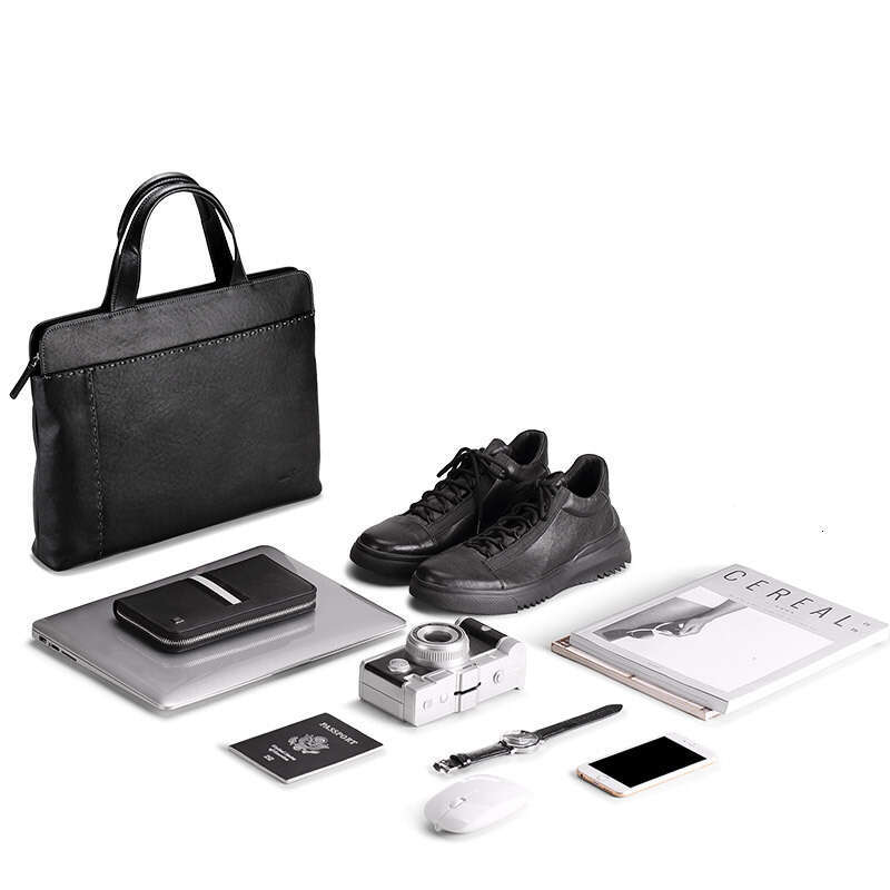 Luxury Shoulder Bags Totes Handheld Men S Briefcase Leather Handbag Business Office Brand Laptop Bag Commuting SENYY