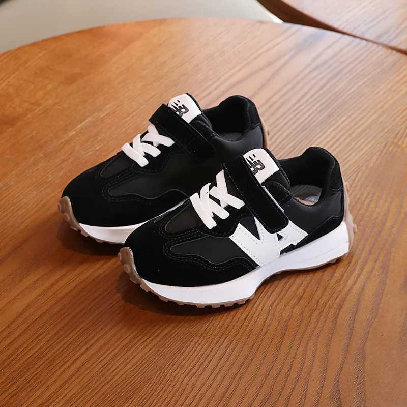 Retro Color Block Design, Dual Closure Strap & Laces, Non-Slip Waffle Sole, Breathable Children's Athletic Shoes for Boys & GirlsT260212