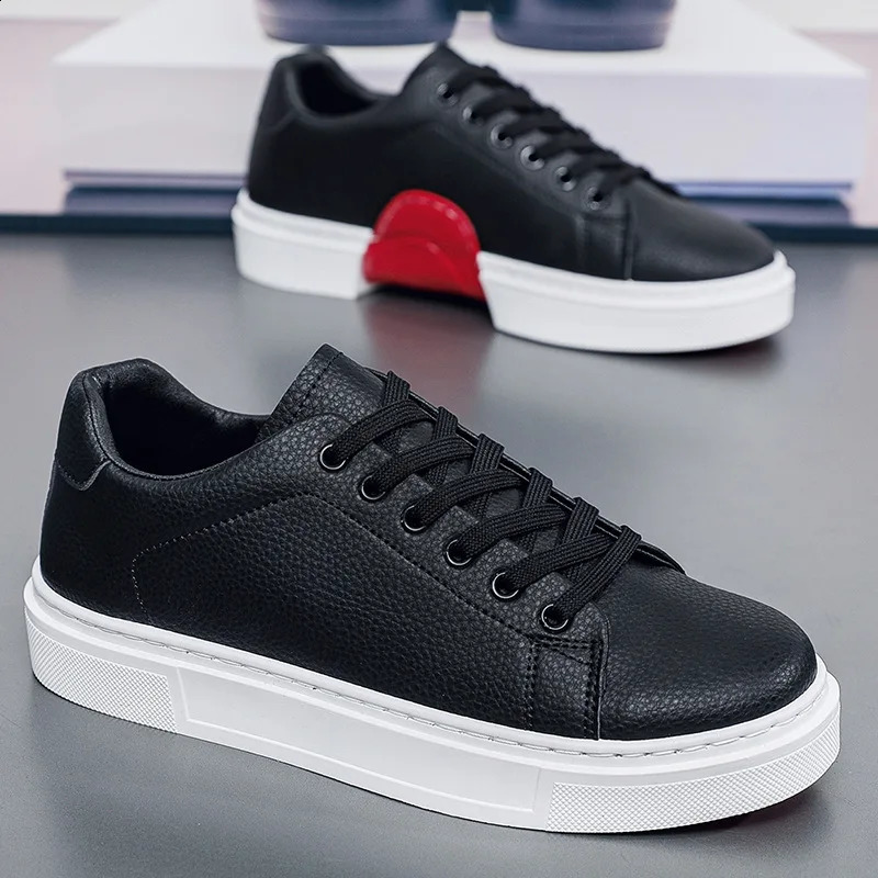 Fashionable Personalized Mens Casual Board Shoes Versatile Flat White 260126