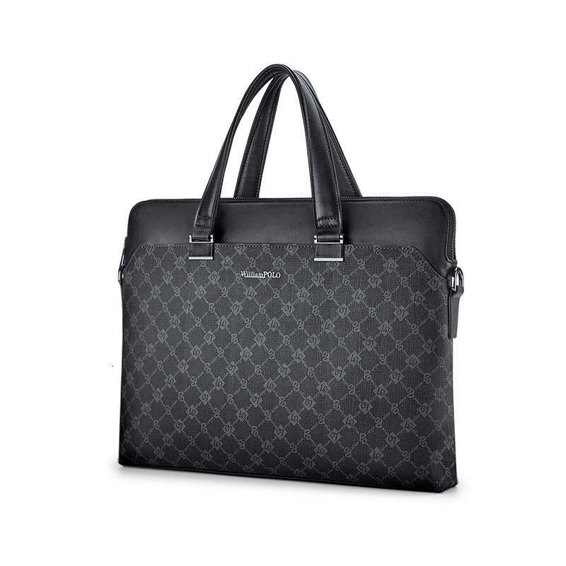 Luxury Shoulder Bags Men S Wear Resistant PVC Briefcase Inch Laptop Large Capacity Bag SENYY