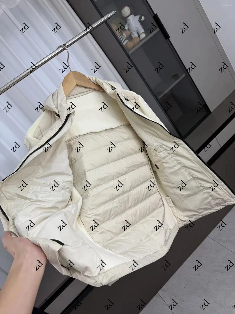 Men's Down Lightweight Warm Hooded Jaet Autumn Winter Faion Urban Sle Du Filling Pred Glue Couple's Fashion design