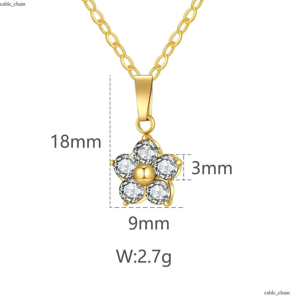 Sterling Silver Plum Blossom Necklace, Inlaid VVS Moissanite Different Colors Gold Necklace Silver Pendant