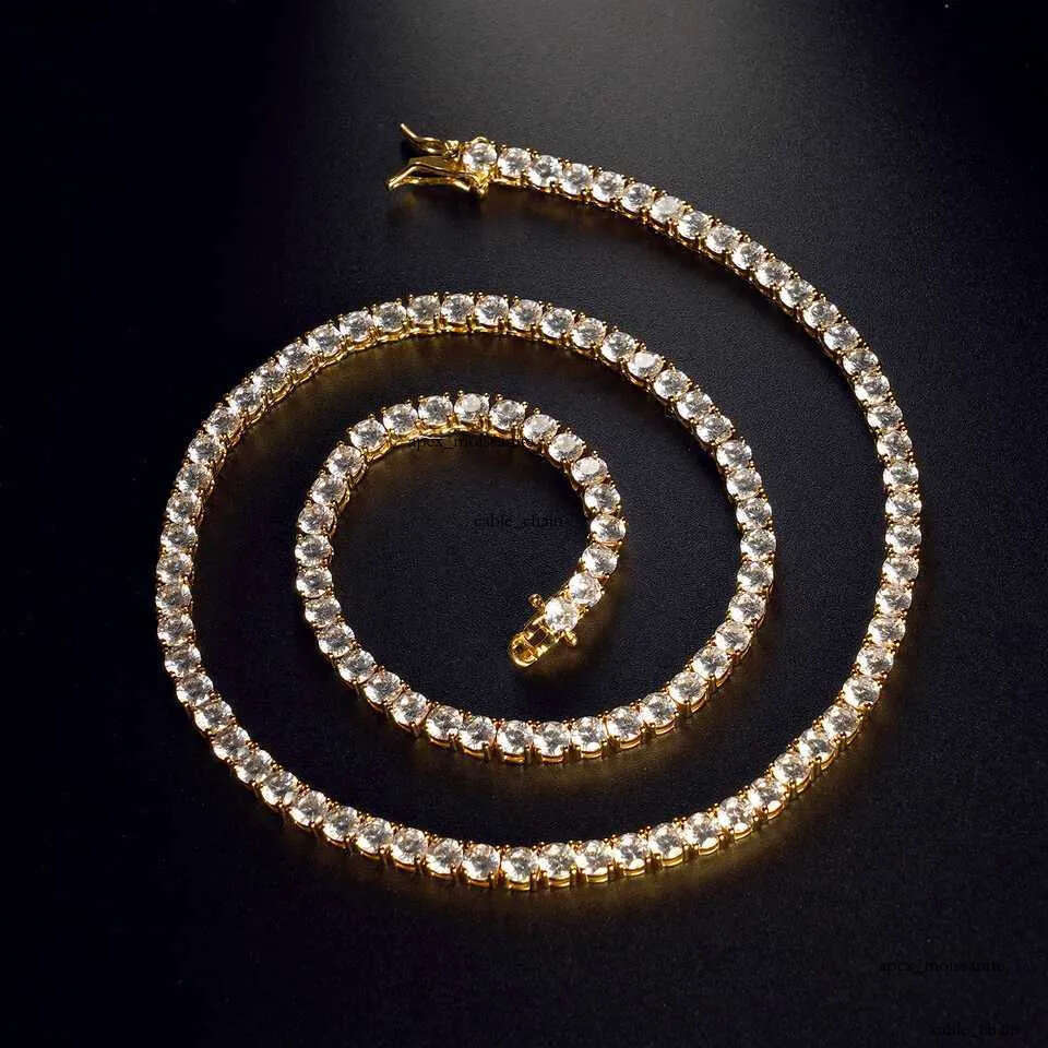 Bling Luxury Vvs Moissanite 925 Silver Chain Charm Jewelry Sexy Iced Out Tennis Diamond Necklace Men 77