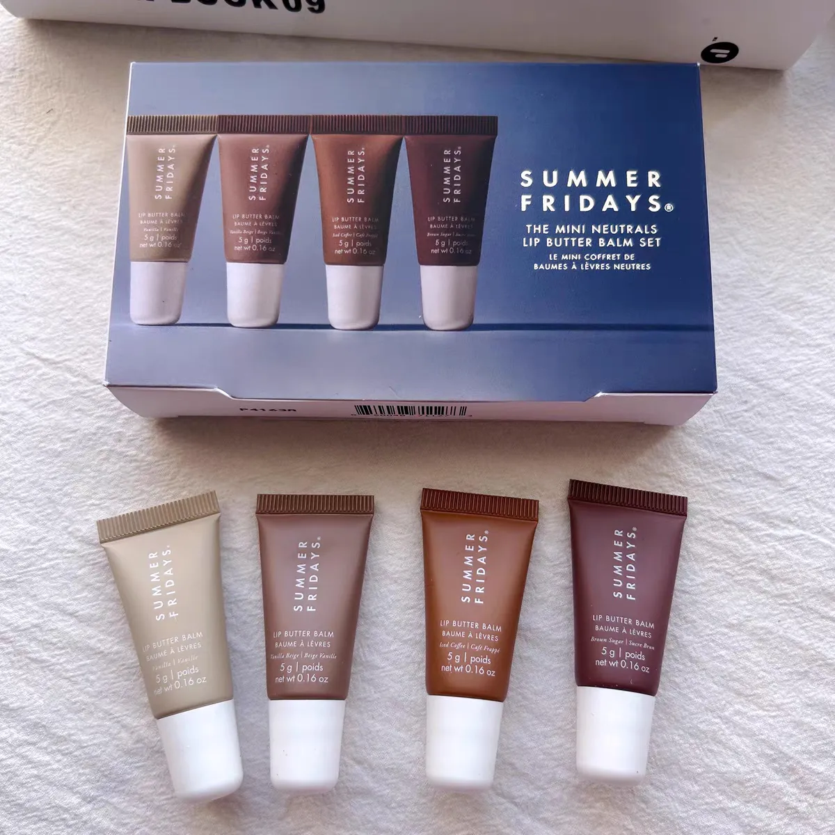 Makeup 2024 2024 3Pcs 4Pcs Butter Balm Set Mini Lipgloss Gift Box Moisturize Smooth Oil Jelly Lipsticks Vanilla Beige Brown Sugar 4 Colors SF Lip Care
