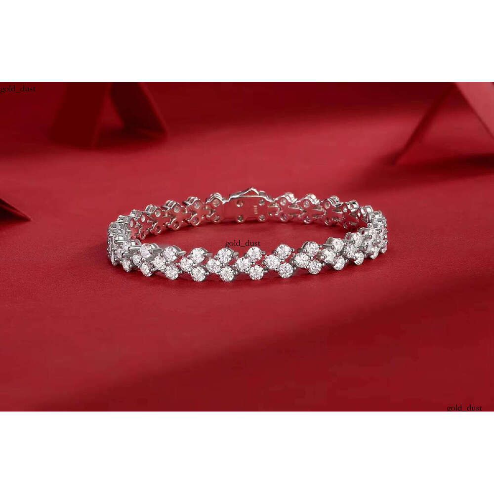 Wholesale Women's 925 Sterling Silver VVS D GRA Certified 7mm 17cm Long Silicon Stone Jewelry VVS Moissanite Tennis Bracelet