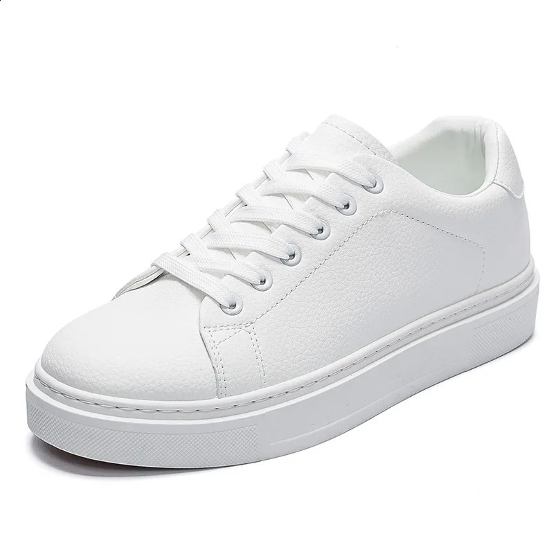Fashionable Personalized Mens Casual Board Shoes Versatile Flat White 260126