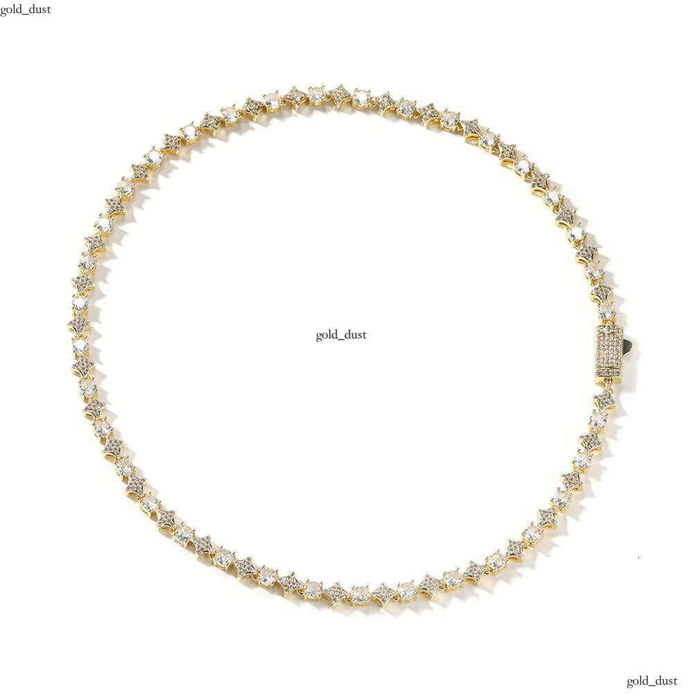 VVS Moissanite UWIN High-Quality Iced Out 5A CZ 6mm Tennis Star Party Chain Bracelet for Women and Men