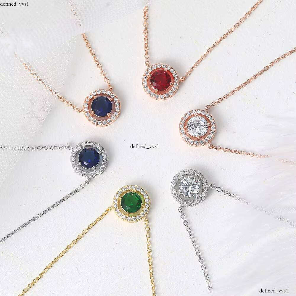 Hot New Arrival High Quality Classic Round VVS Moissanite Diamond Pendant Necklace for Women N095-M