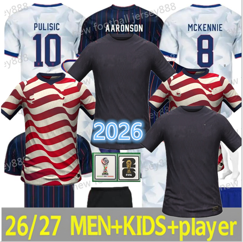 NEW 16-4XL 2025 USAS PULISIC MCKENNIE Soccer Jerseys ERTZ ALTIDORE PRESS WOOD MORGAN LLOYD 25 26 America Football Shirt United States fans kids