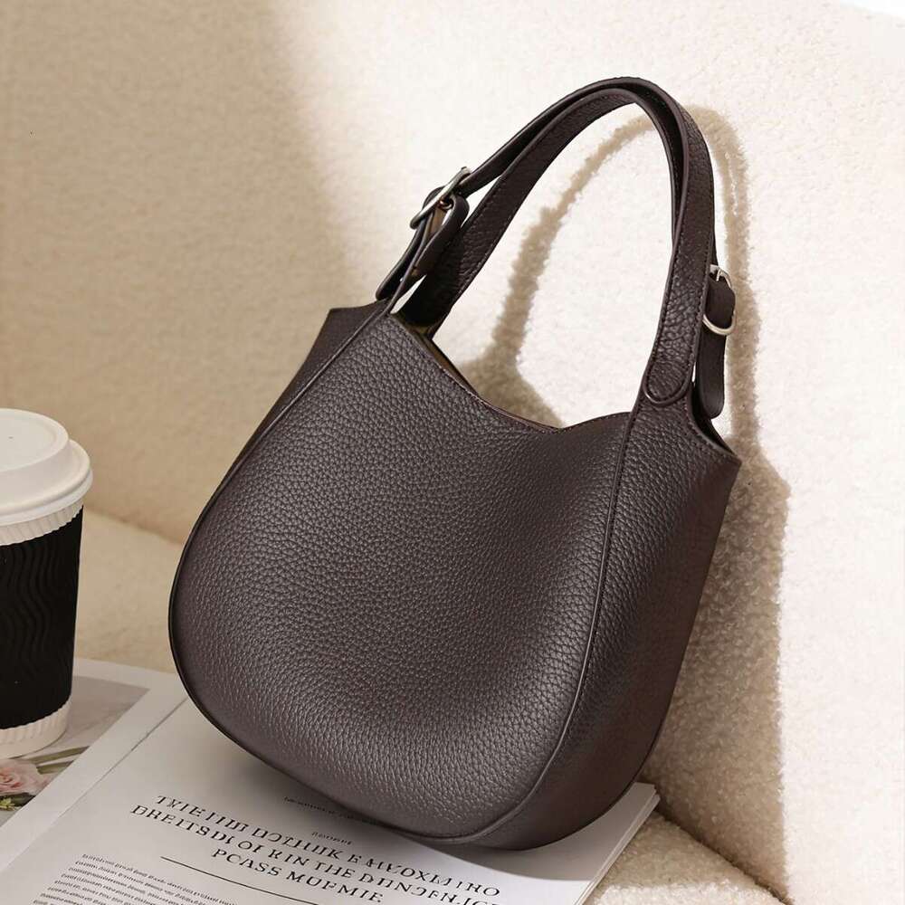 Luxury Shoulder Bags Totes Hobo Genuine Leather Cross Border New High End Soft Bag Top Layer Cowhide Foreign Trade Commuting Large Capacity Women S Ha