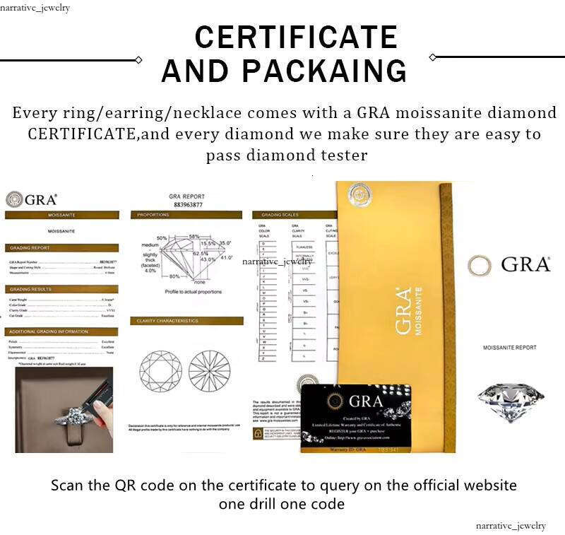 Pass Tester 925 Silver Moissanite VVS Moissanite Miami Iced Out 18k Gold HipHop Necklace Mens Cuban Link Chain