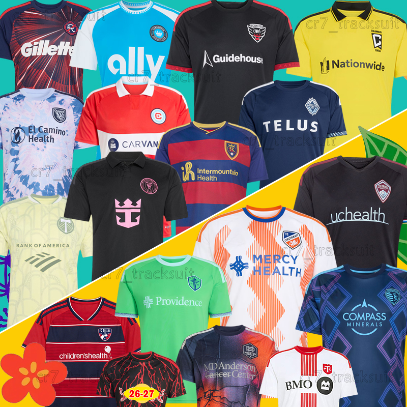 2026 New York City Soccer Jerseys Charlottes Philadelphiaes Chicago Fire RB Columbus Crew Football Shirts 26 27 Colorado Rapids LA Galaxy Minnesotaes England Men