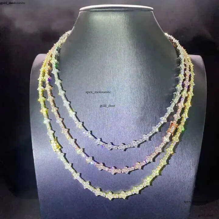 Hot Selling Sterling Silver 925 Lab Diamond Iced Out Vvs Moissanite Hip Hop Jewelry Tennis Chain Bracelet