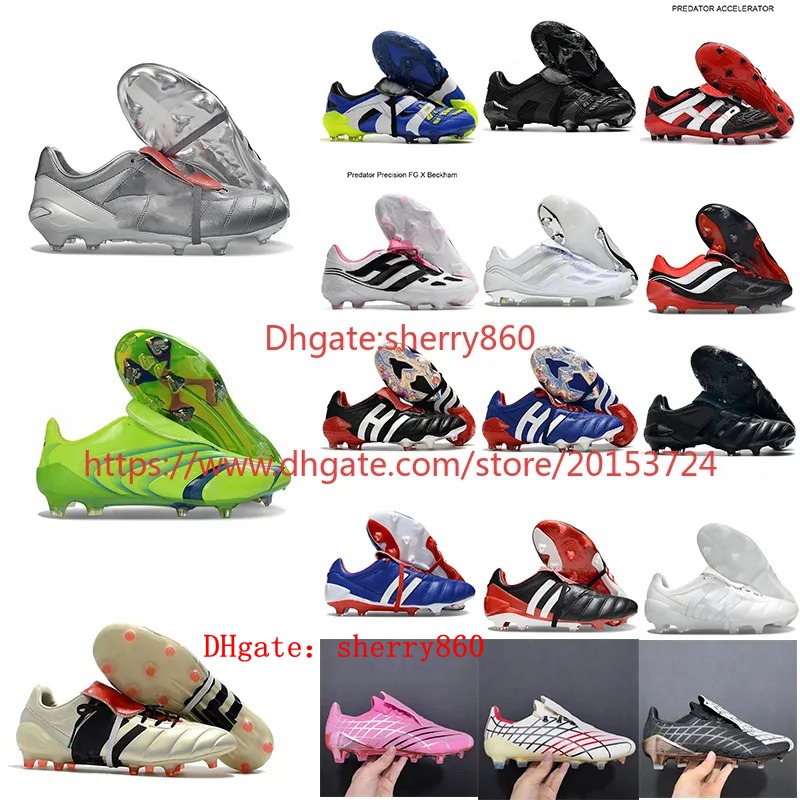 Mens Soccer Shoes Predatro Mutator Mania 20 Tormentor Beckham Accelerator Precision Mania Accuracy.1 Ghosted Memory Lane Elite FG Football Boots Cleats Messis
