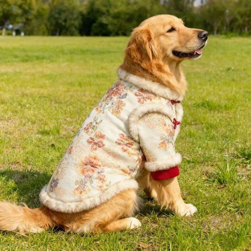 Famous brand Chinese New Year Dog Clothing Tang Suit Winter Big Large Pet Apparel Border Collie Husky Labrador Golden Retriever Clothes Coat pupakaIK
