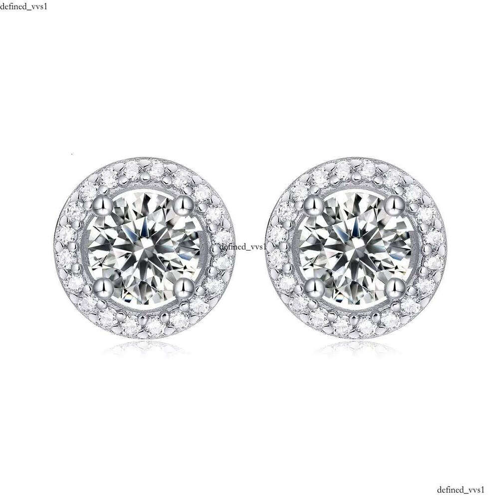 0.5 CT D Color VVS Moissanite Carbon Silicon Stone Girl fashion Earrings