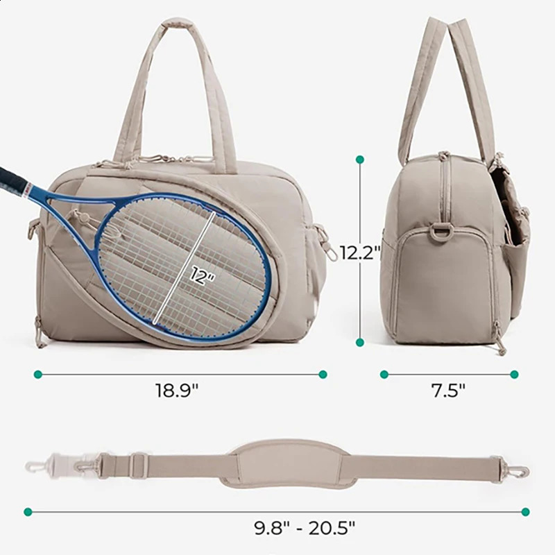Tennis Rackets Bag Gym Bag for Women Outdoor Travel Sports Training Shoulder Bags Badminton Paddle Handbag Winter Duffel Tote 260206